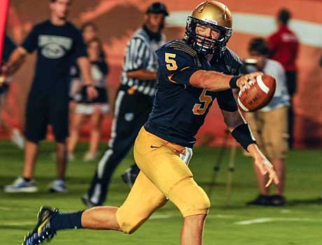 John O'Korn crosses the goal line in a comeback victory over Columbus at Sun Life Stadium in Miami, FL.