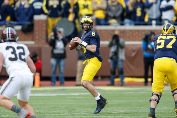 John O'Korn surveys the field against Ohio State.